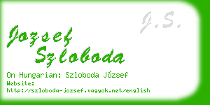 jozsef szloboda business card